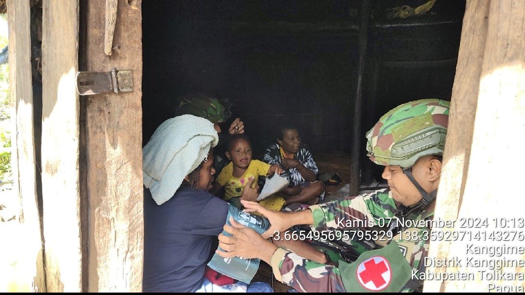 Pelayanan Kesehatan Kembali Dilakukan Satgas Yonif 614/Raja Pandhita