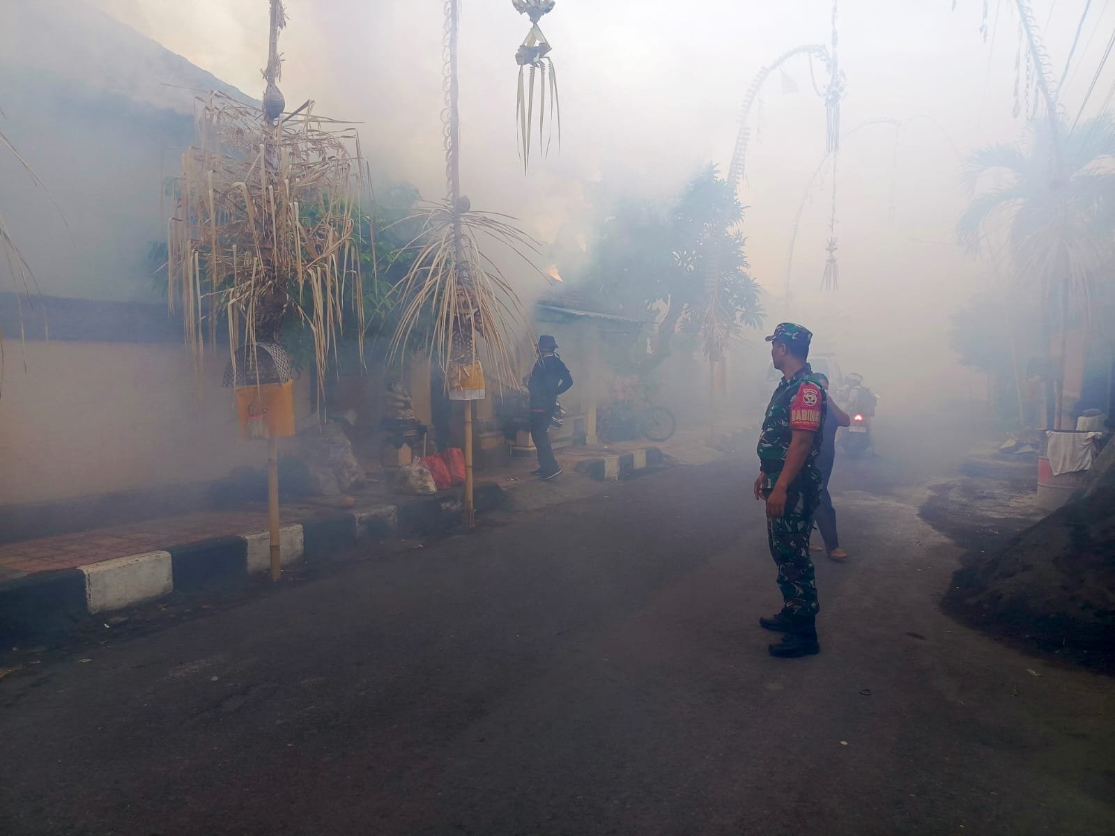 Babinsa Jumpai Bersinergi Gelar Fogging
