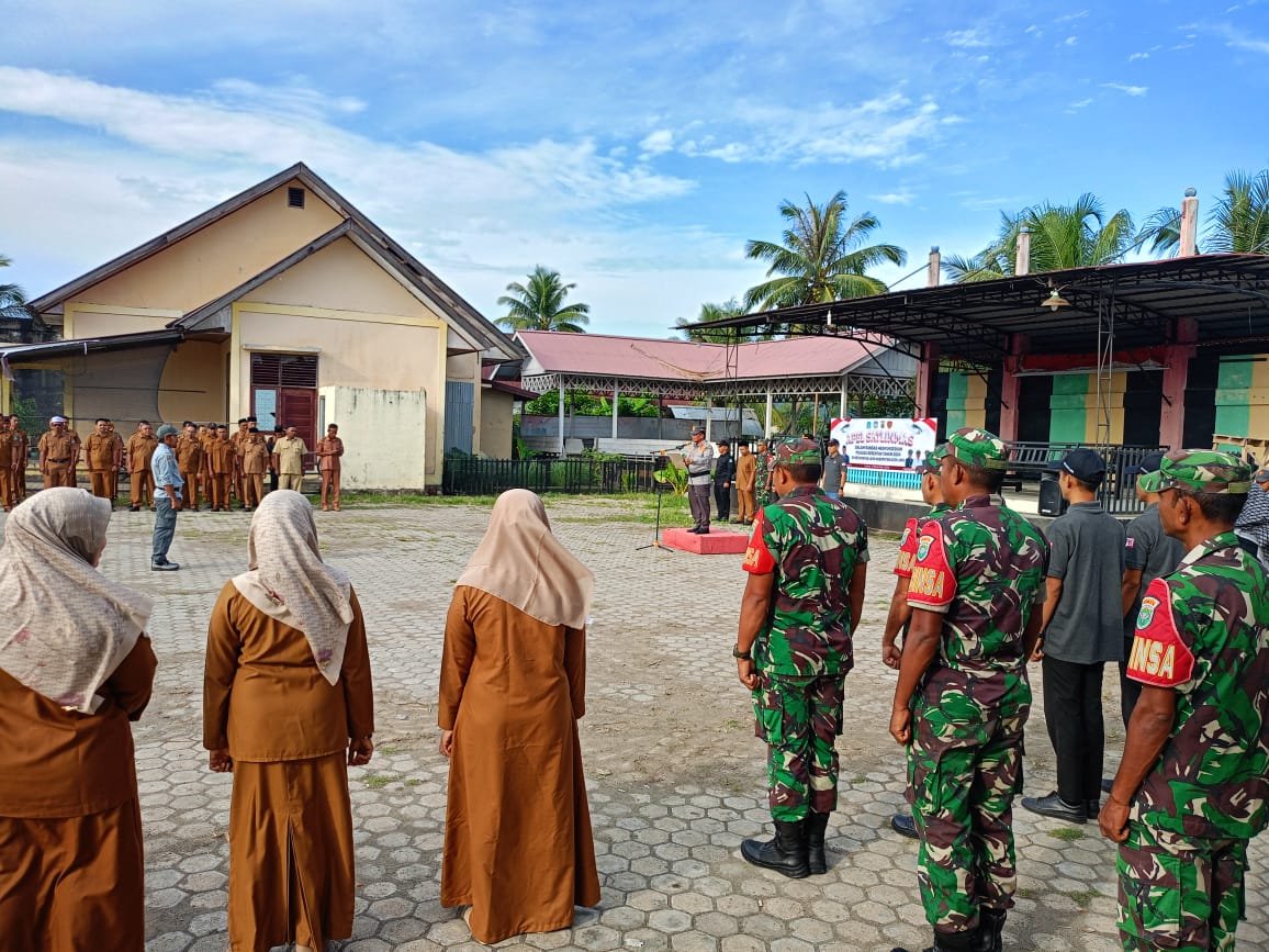 Perkuat Sinergitas, Personel Koramil 01 Jaya Ikuti Apel Gabungan dalam Rangka Pengamanan Pilkada 2024