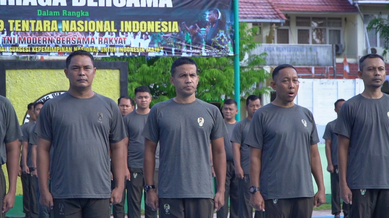 Olahraga Bersama Digelar Kodim 1001/HSU-Blg