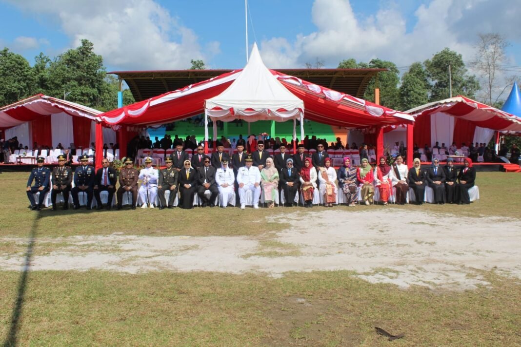 Upacara HUT RI ke-80 di Bintan, Dandim 0315/Tanjungpinang Hadir Bersama Forkopimda