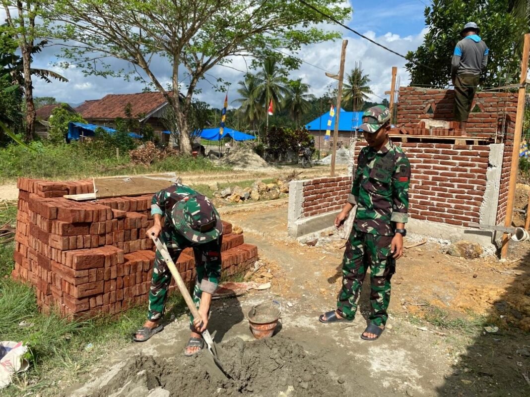 TMMD 125 Kodim 1417/Kendari Bangun MCK Umum, Hadirkan Kenyamanan untuk Warga Nekudu