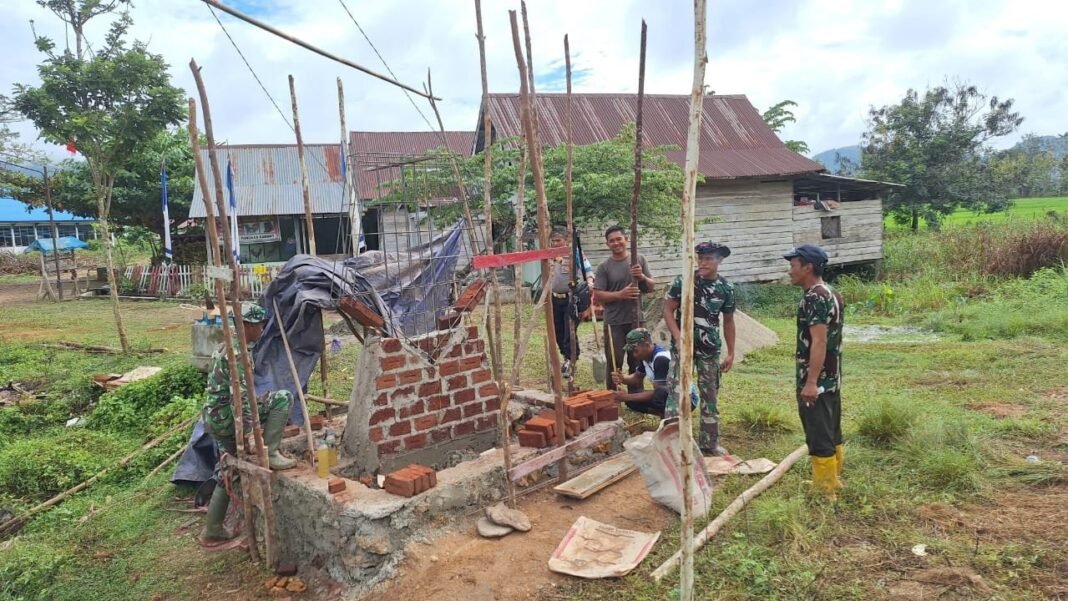 Tugu TMMD 125 Kodim 1417/Kendari di Desa Awua Jaya Jadi Simbol Semangat Membangun