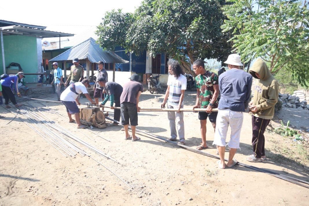 TMMD ke-125 Kodim 1607/Sumbawa Percepat Pembangunan Jembatan Limpas Desa Kalabeso