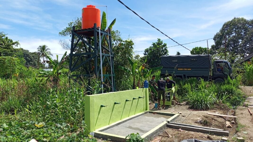 Bak Penampungan dan Kran Air di Sumur Bor Sudah Rapi dan Siap Digunakan