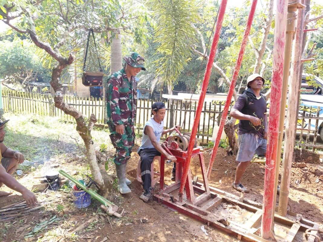 Sumur Bor ke-5 Terakhir di SDN Guci Sudah 75 Persen, TMMD Reguler ke-125 Kodim 1017/Lmd Siap Tuntaskan