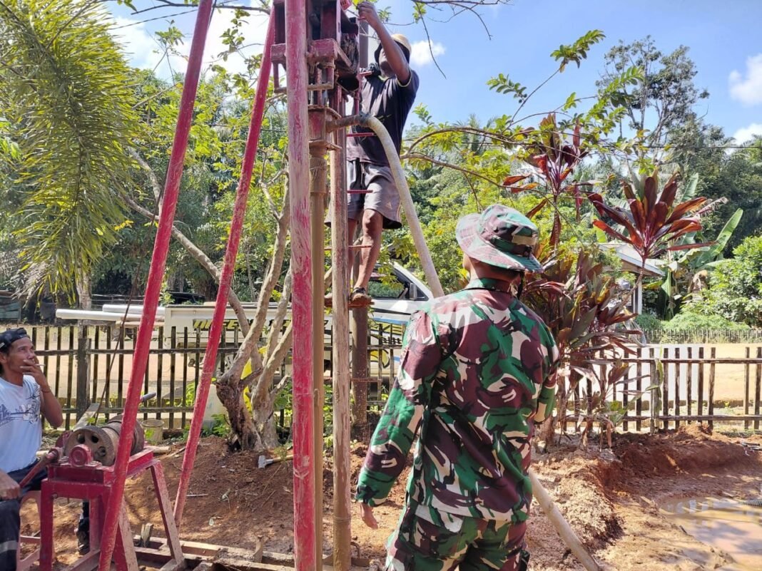 Sumur Bor ke-5 di SDN Guci Sudah 75 Persen, TMMD Reguler ke-125 Kodim 1017/Lmd Pacu Pekerjaan