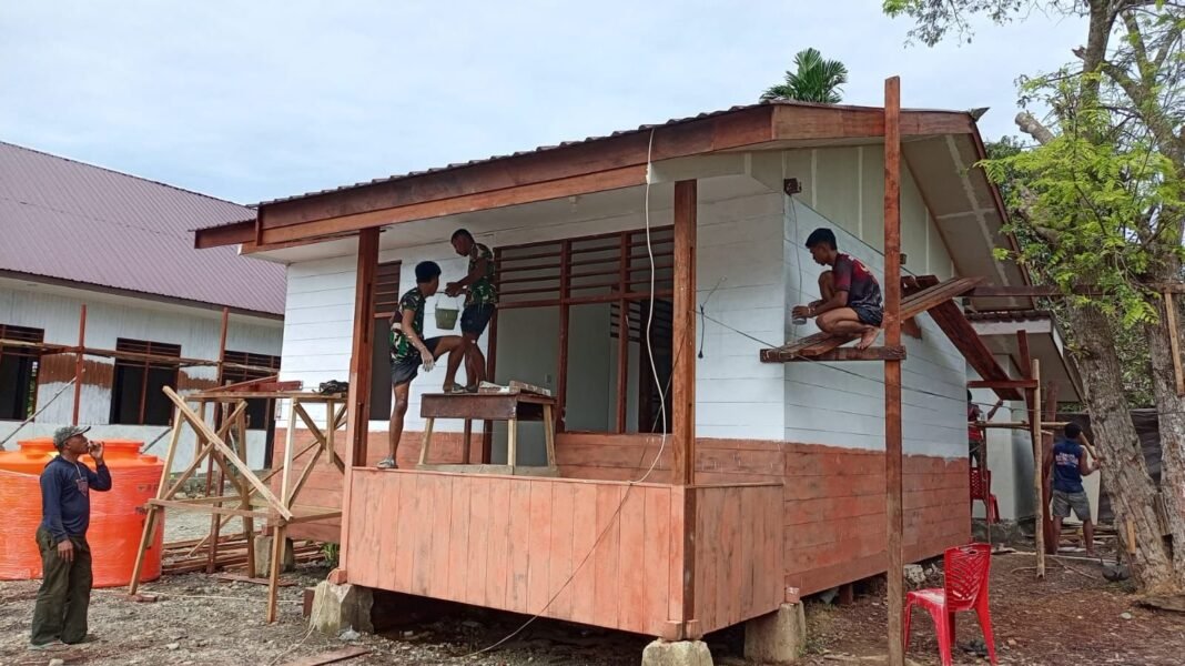 Perkembangan Pembangunan Rumah Pastori, Sasaran TMMD ke-125 Kodim 1705/Nabire Terus Dikebut