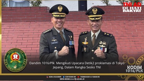 Dandim 1016/Plk Mengikuti Upacara Detik2 proklamasi di Tokyo Jepang, Dalam Rangka Sesko TNI