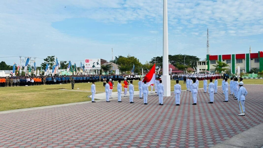 Lombok Utara, NTB – Suasana khidmat dan penuh nasionalisme menyelimuti Pulau