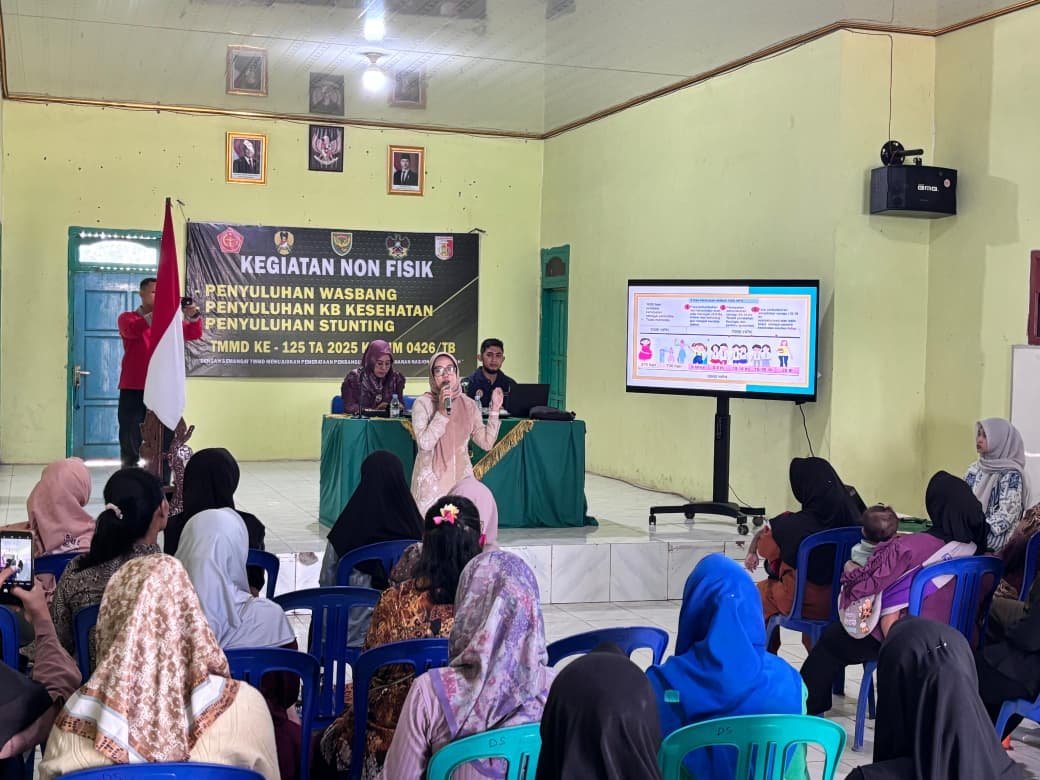 Satgas TMMD ke-125 Kodim Tulang Bawang Gelar Penyuluhan Stunting di Kampung Moris Jaya