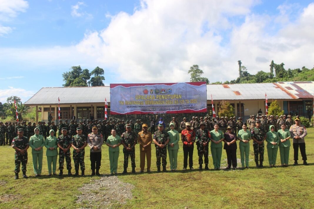 TMMD Ke-125 Kodim 1705/Nabire Rampung, Sejumlah Sasaran Fisik dan Nonfisik Tercapai