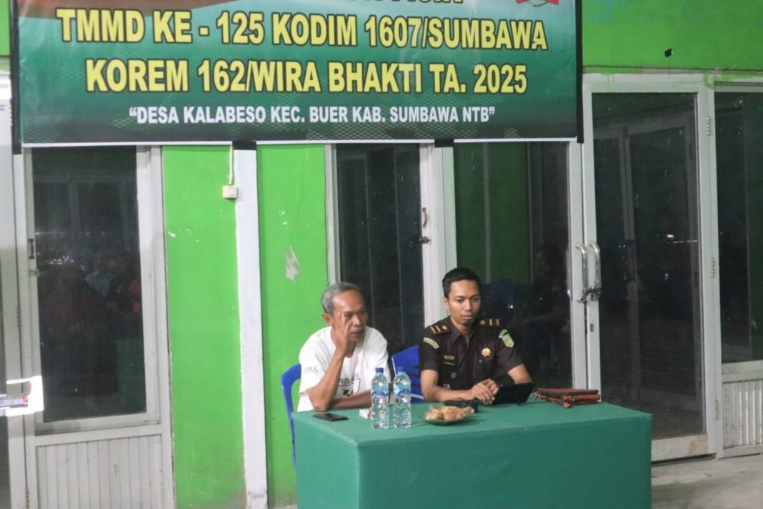 Penyuluhan Hukum TMMD 125 di Kalabeso, Warga Didorong Jadi Pelopor Tertib Hukum