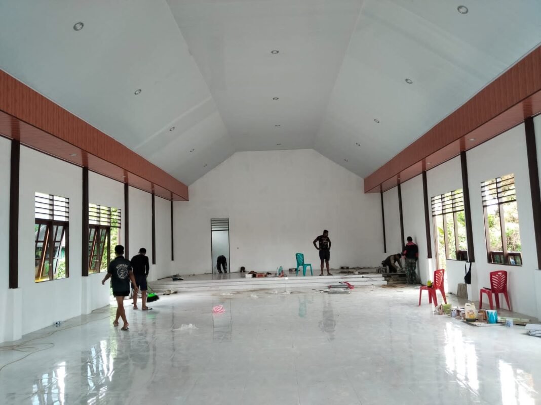 Finishing Gereja GKI Talitakum Jadi Prioritas Utama TMMD 125 Nabire