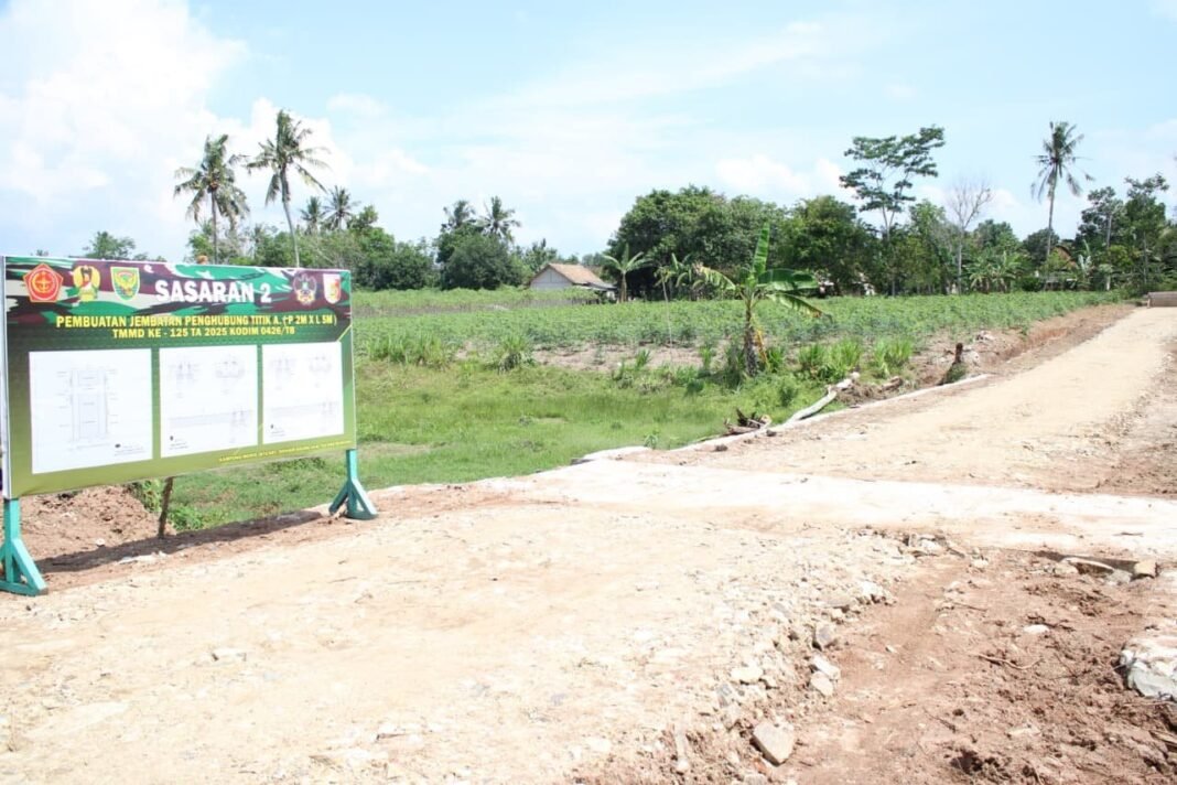 Sasaran 2 TMMD 125 Kodim 0426/Tulang Bawang, Jembatan Penghubung Rampung 100 Persen