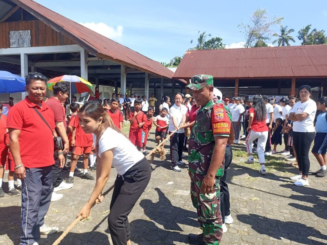 Sambut Meriah HUT RI ke-80, Babinsa Bangbang Bersinergi Amankan Kegiatan Lomba