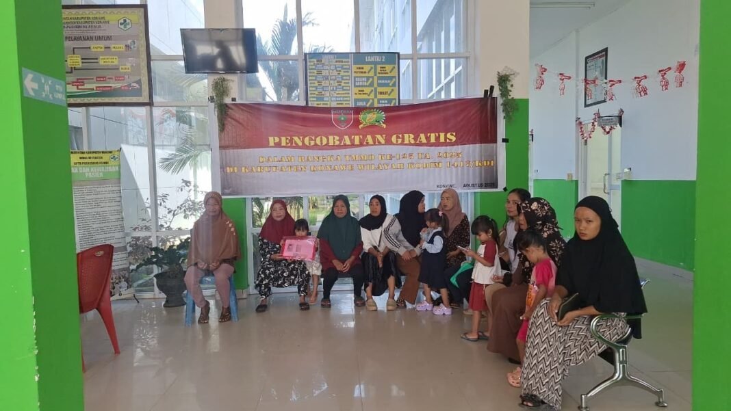 Bersama Dinkes, Satgas TMMD 125 Hadirkan Layanan Kesehatan Gratis di Konawe