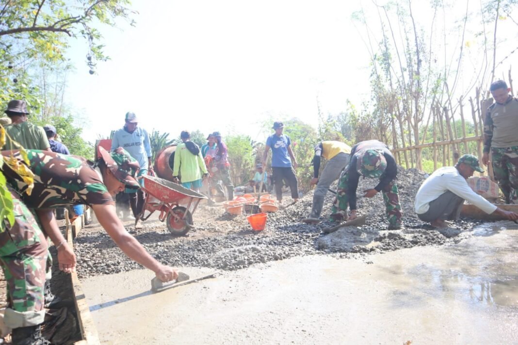 TMMD 125 Kodim Sumbawa, Pengecoran Sayap Kanan Jembatan Limpas Hampir Rampung 95 Persen