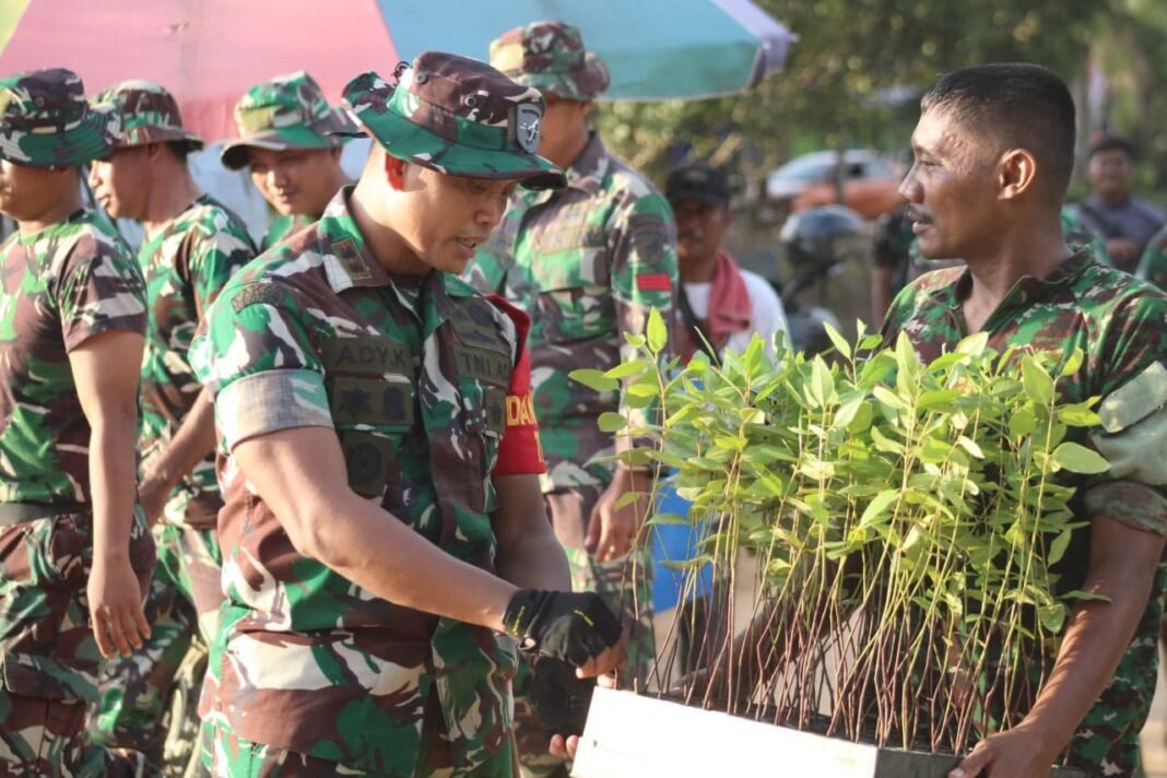 Dandim 1017/Lmd Tinjau Lokasi TMMD Reguler ke-125 di Desa Batu Kotam, Sertakan Penanaman Pohon