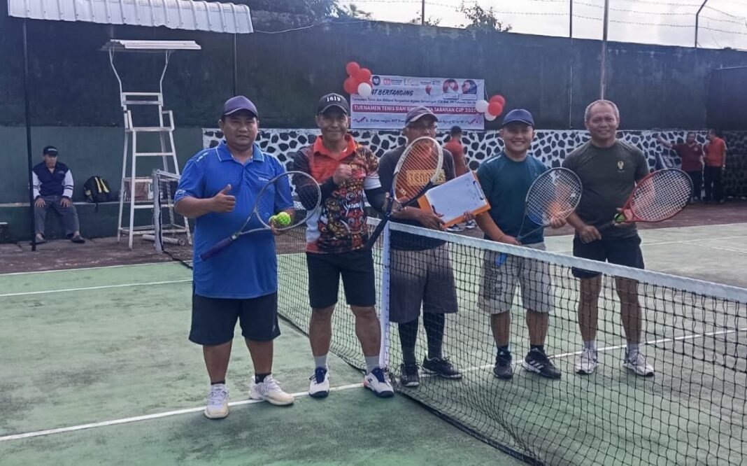 Meriahkan HUT RI dan HUT MA ke-80, Kasdim Tabanan Ikut Turnamen Biliar dan Tenis Lapangan