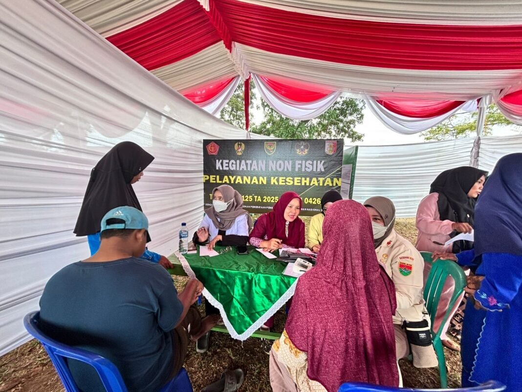 TMMD 125 Kodim 0426/Tulang Bawang Hadirkan Pelayanan Kesehatan Gratis bagi Warga