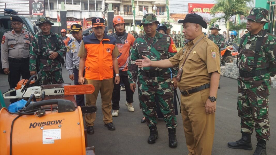 Dandim 0736/Batang Pimpin Apel Gelar Pasukan Siaga Penanggulangan Bencana Alam di Wilayah