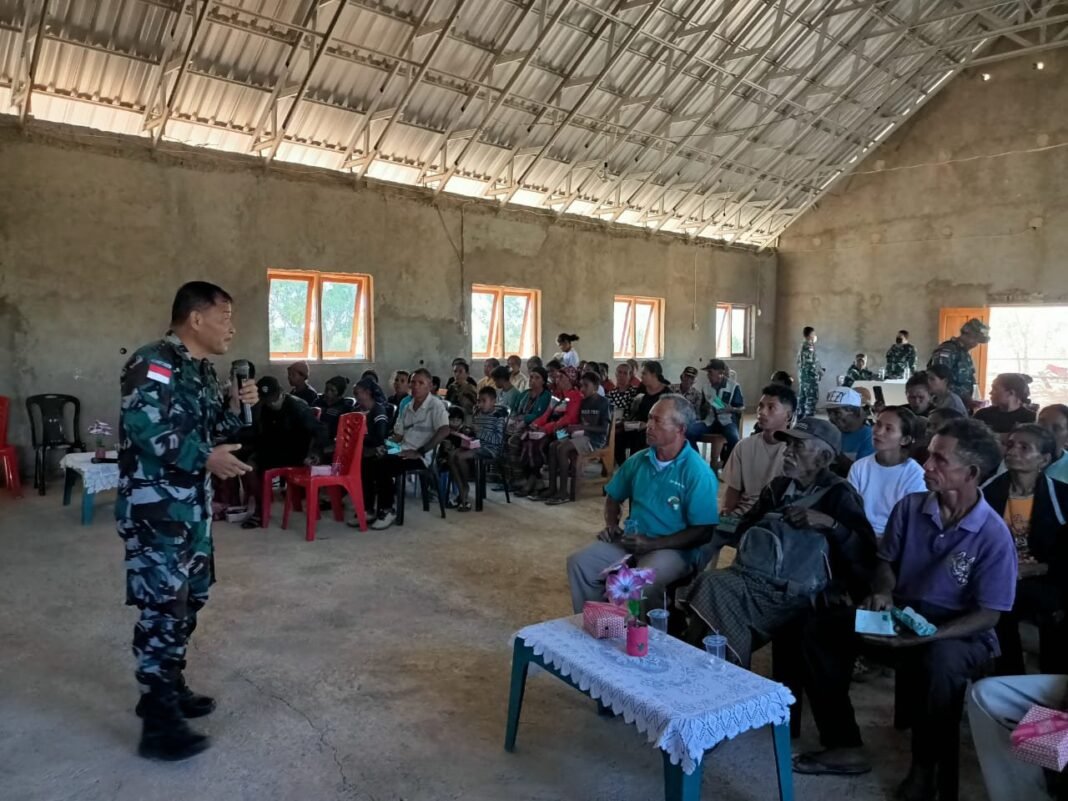 Satgas TMMD 125 Kodim Belu Berikan Penyuluhan Rekrutmen TNI Bagi Warga Tniumanu