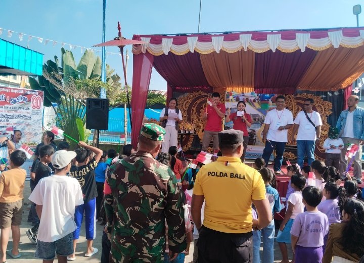 Babinsa Desa Sulahan Hadiri dan Amankan Lomba Mewarnai serta Melukis Peringatan HUT RI Ke-80