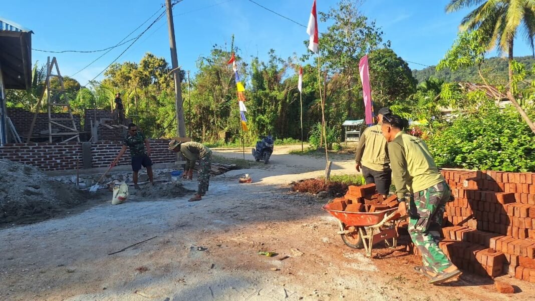 Satgas TMMD 125 Kodim 1417/Kendari dan Warga Kebut Progres Fisik di Asinua