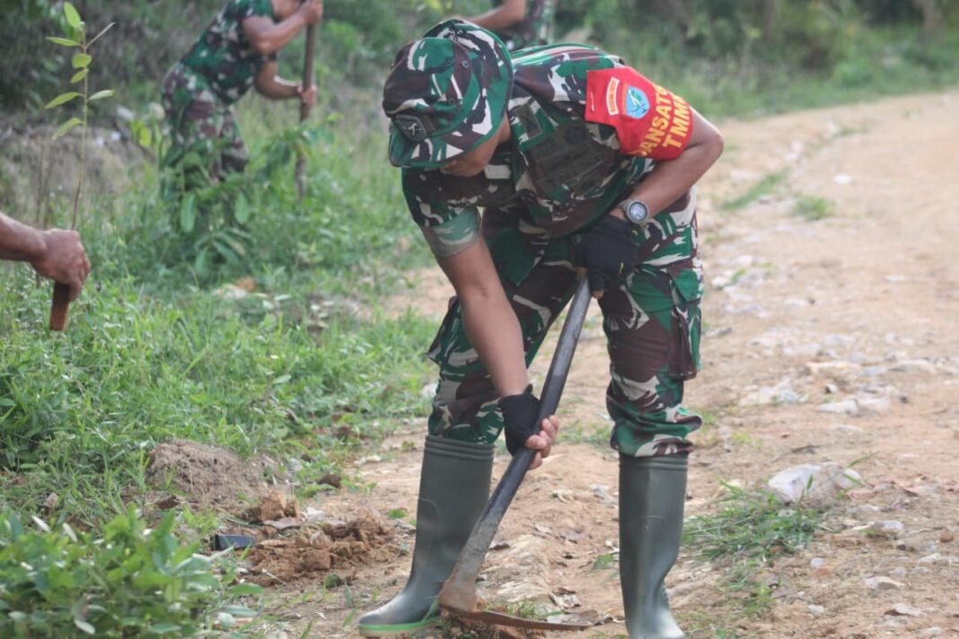 Dandim 1017/Lmd Tinjau Progres TMMD Reguler ke-125 di Desa Batu Kotam