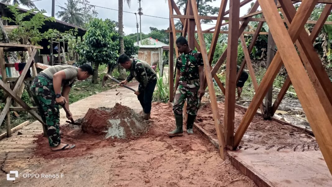 Semangat Tak Kenal Lelah: TMMD 125 Kodim 0909/Kutai Timur Genjot Pembangunan Penampungan Air Bersih dengan Material Berkualitas