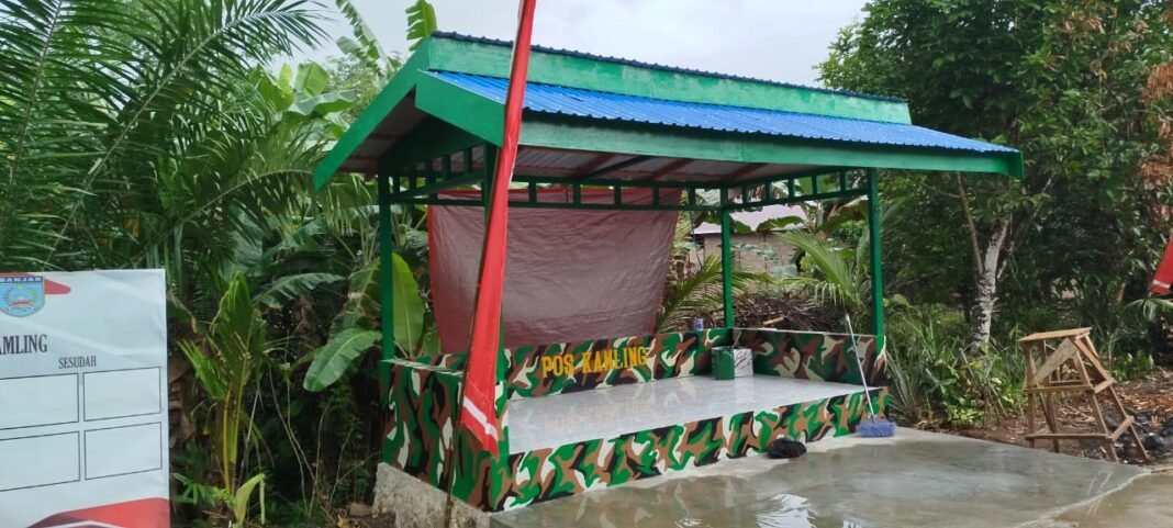 TMMD ke-125 Kodim 1006/Banjar: Mewujudkan Pos Kamling untuk Meningkatkan Keamanan Desa