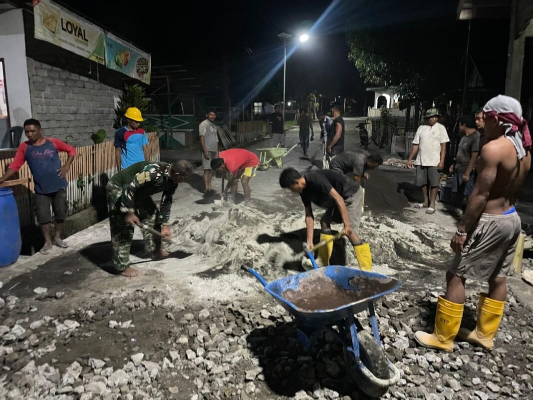 Kerja Keras dan Gotong Royong: TMMD Reguler ke-125 Mewujudkan Pembangunan Infrastruktur di Makian Barat