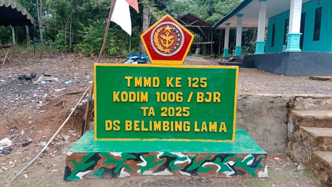 Tugu Kenangan TMMD Ke-125: Simbol Kebersamaan TNI dan Masyarakat dalam Membangun Desa