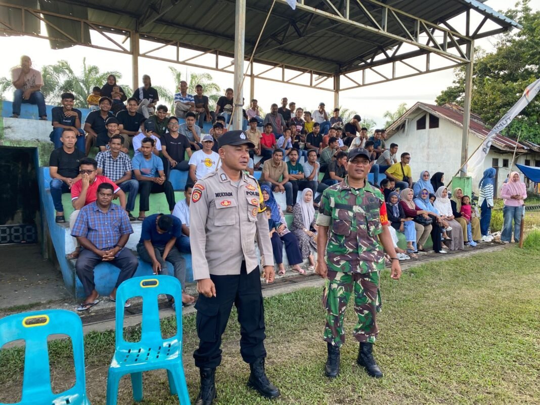 Sinergi TNI-Polri Amankan Turnamen Sepak Bola HUT RI ke-80 di Teunom, Jaga Semangat Sportivitas dan Keamanan