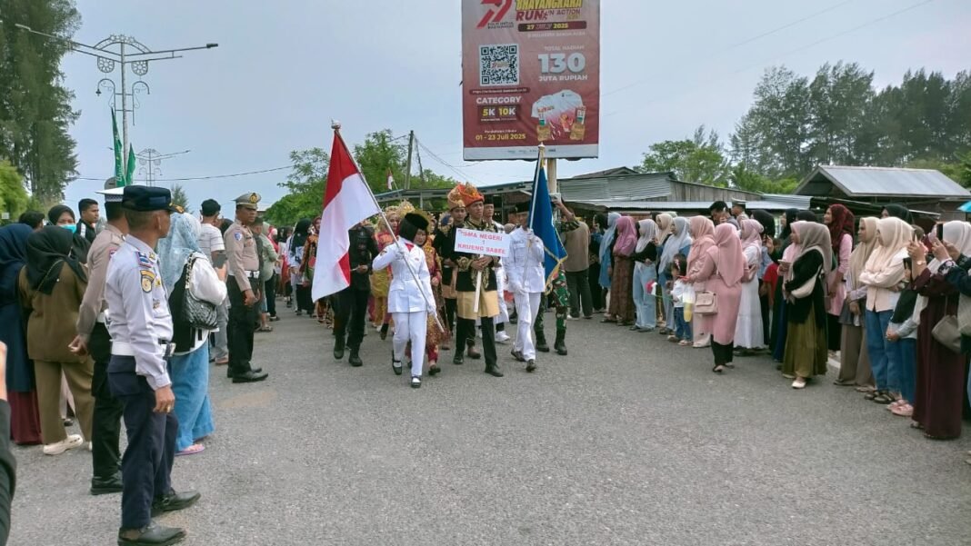 Semarak Budaya Warnai Karnaval HUT RI ke-80 di Aceh Jaya, Ribuan Warga Tumpah Ruah