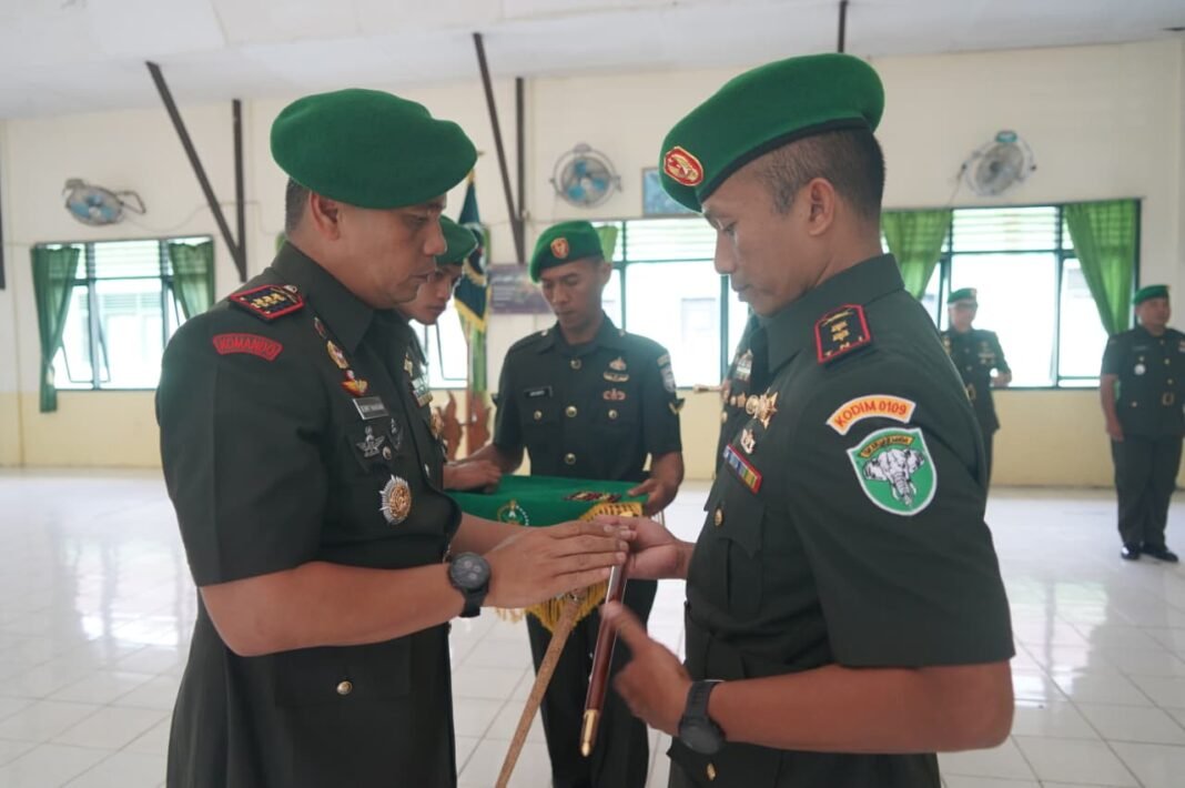 Sertijab Dua Dandim Jajaran Korem 012/TU, Upaya Pembinaan Karier dan Penyegaran Organisasi