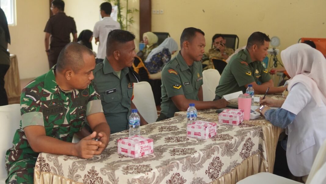 Solidaritas dan Sinergitas, Kodim 0110/Abdya Gelar Donor Darah bersama Instansi Lain