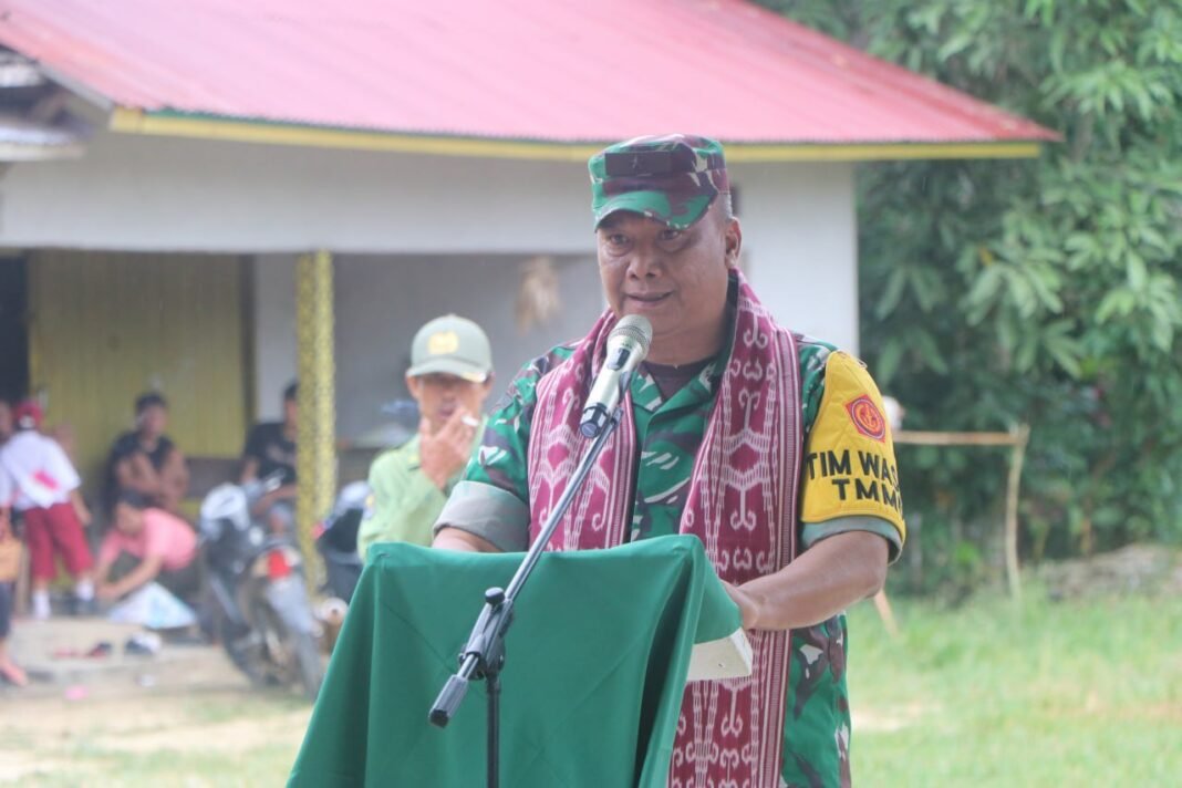 Tim Wasev Mabesad Tinjau TMMD Kodim 1205/Sintang di Desa Sungai Pengga