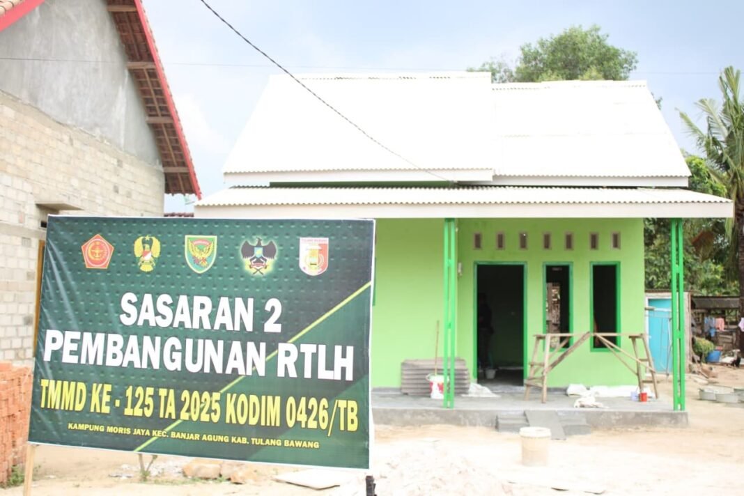RTLH Sasaran 2 TMMD ke-125 Kodim TB di Moris Jaya Capai 95 Persen, Warga Sambut Antusias