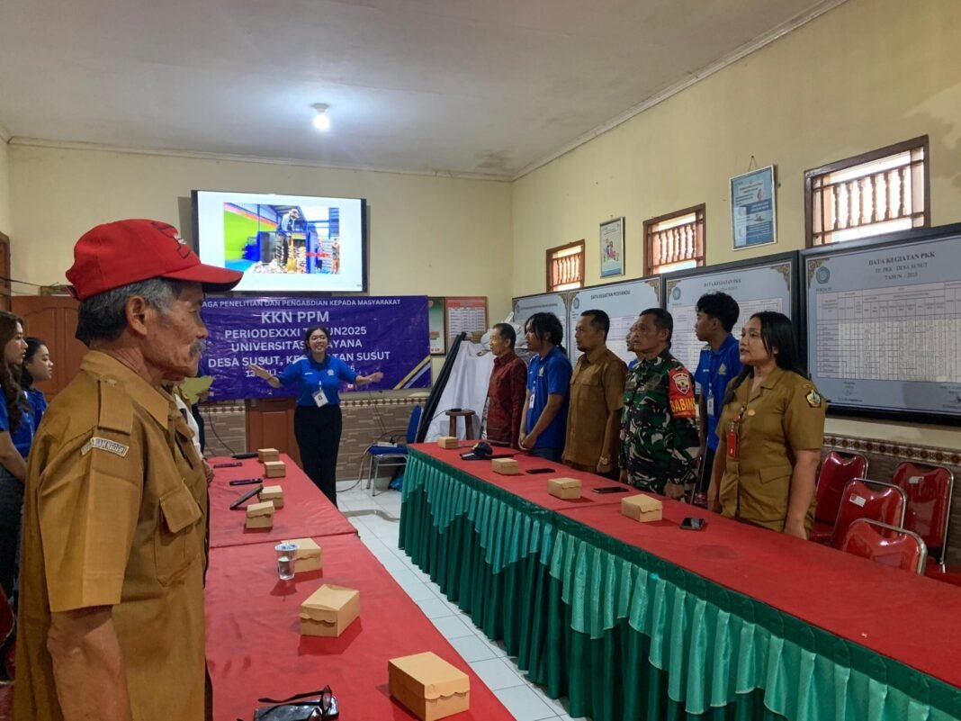 Babinsa Desa Susut Hadiri Acara Penutupan KKN-PPM Universitas Udayana