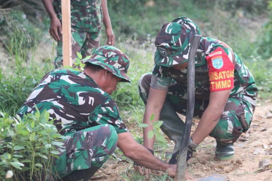 Dandim 1017/Lmd Tinjau Lokasi TMMD Reguler ke-125, Progres Sasaran Fisik Capai 80 Persen