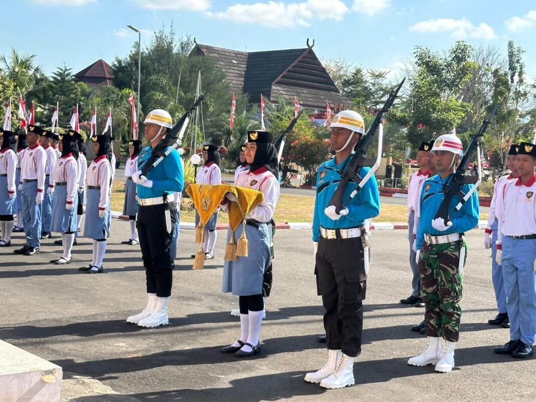 Kekuatan Kodim 1614/Dompu dan Komcad Dompu Warnai Gladi Bersih Kemerdekaan