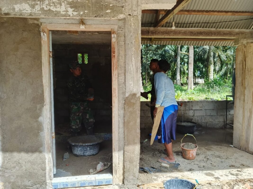 TMMD ke-125 Bangun MCK di Pura Desa Sumber Makmur untuk Dukung Kebutuhan Ibadah