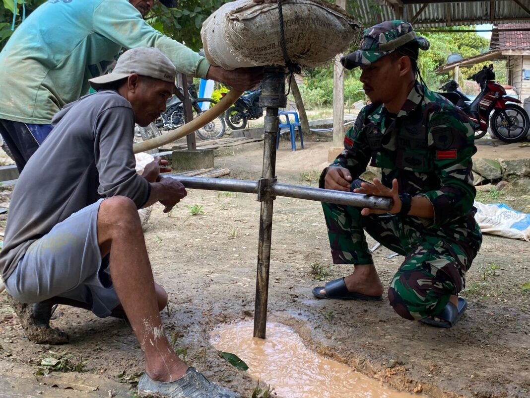 TMMD 125 Kodim 1417/Kendari Wujudkan Sumur Bor untuk Warga Desa Nekudu