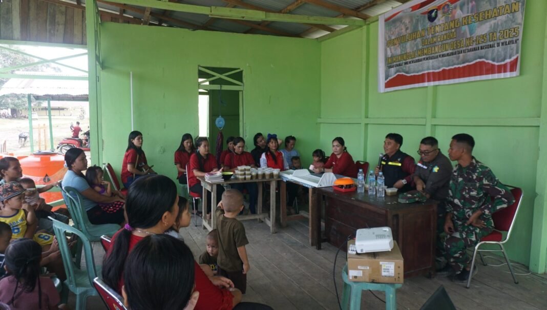 Edukasi Kesehatan TMMD 125 Kodim 1205/Sintang Dorong Perubahan Pola Hidup Masyarakat