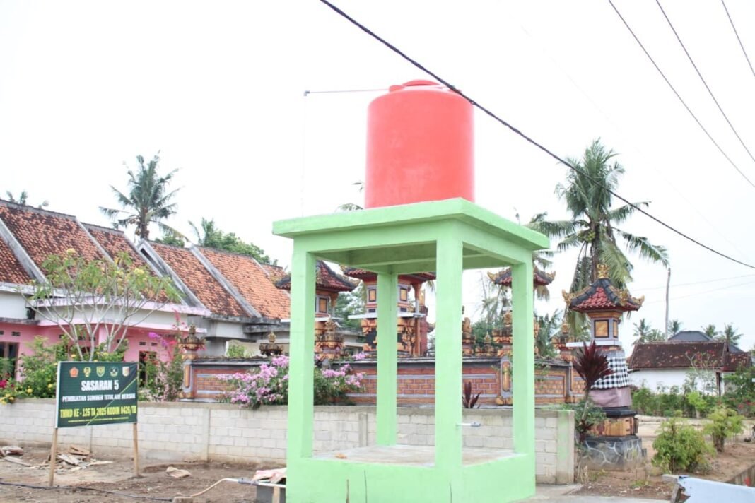 Sumber Air Bersih Sasaran 5 TMMD ke-125 di Kampung Moris Jaya Rampung 100%