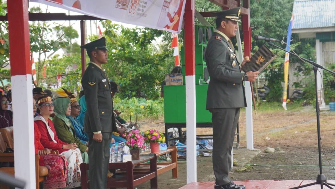 HUT RI ke-80, Dansatgas TMMD Kodim 1705/Nabire Teguhkan Semangat Kebersamaan di Makimi