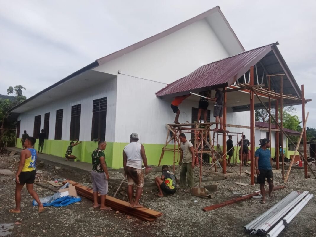 H-7 Penutupan TMMD ke-125 Kodim 1705/Nabire, Seluruh Sasaran Fisik Masuk Tahap Finishing