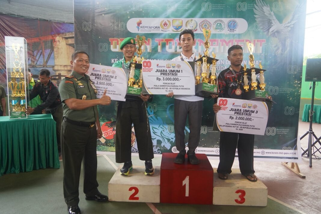 Meriah dan Penuh Semangat, Danrem 042/Gapu Tutup Open Turnamen Piala Danrem HUT RI ke-80 Disaksikan Gubernur Jambi